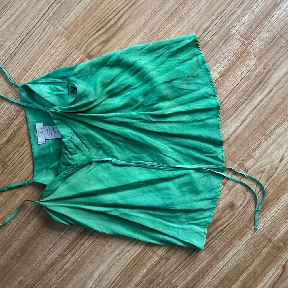 Caden Lane Vibrant Green Tie-Dye Top
